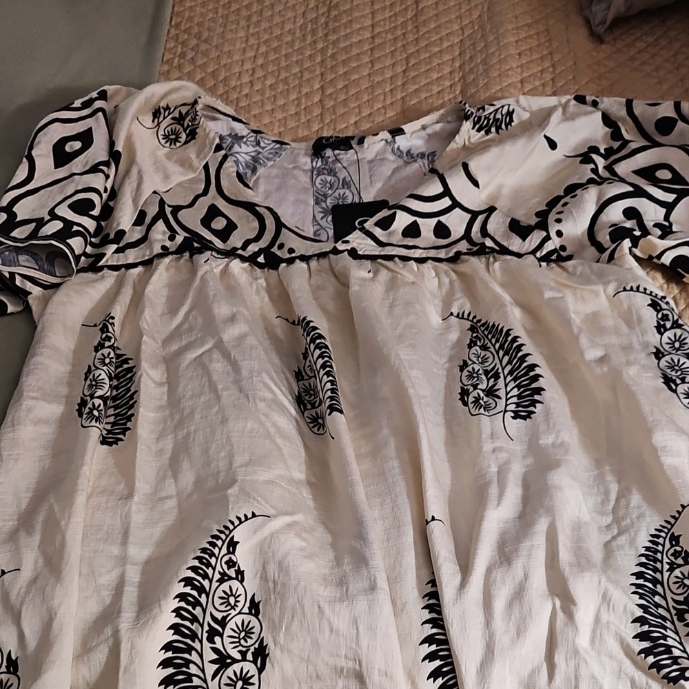 Black and White Patterned Dress
